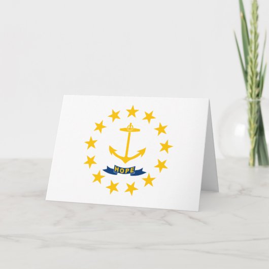 Vlag van Rhode Island Kaart (Voorkant)