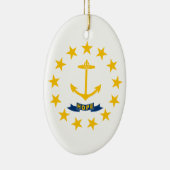 Vlag van Rhode Island Keramisch Ornament (Rechts)
