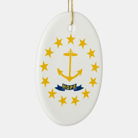Vlag van Rhode Island Keramisch Ornament (Rechts)