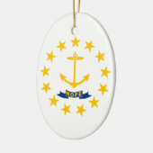 Vlag van Rhode Island Keramisch Ornament (Links)