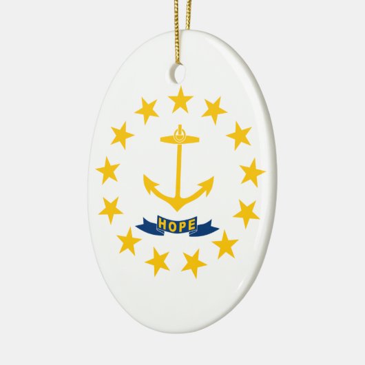 Vlag van Rhode Island Keramisch Ornament (Links)