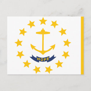 Vlag van Rhode Island Little Rhody 13 sterren Briefkaart