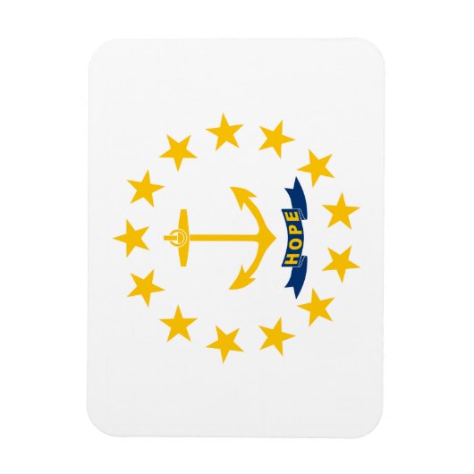 Vlag van Rhode Island Magneet (Verticaal)