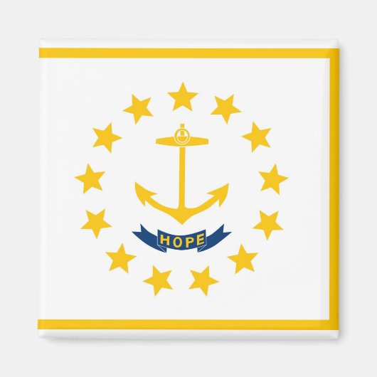 vlag van Rhode Island Magneet (Voorkant)