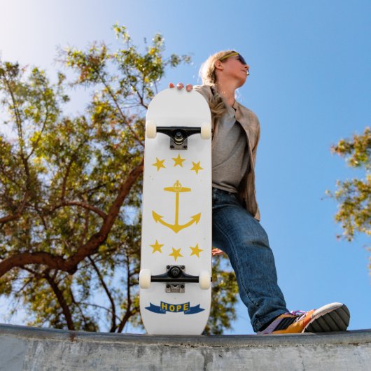 Vlag van Rhode Island Persoonlijk Skateboard (Buiten 1)