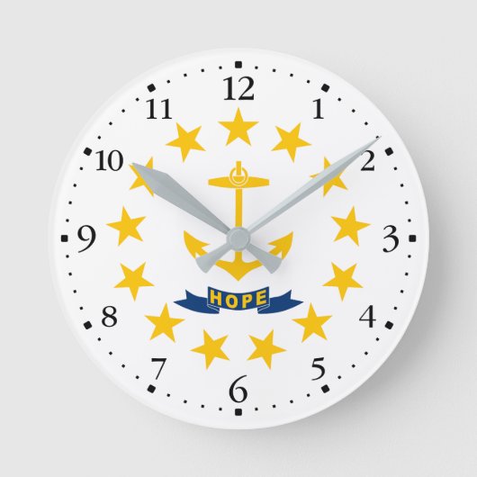 Vlag van Rhode Island Ronde Klok (Voorkant)