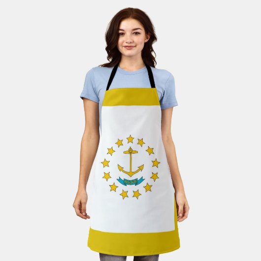 vlag van Rhode Island Schort (Gedragen)