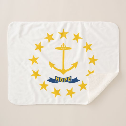 Vlag van Rhode Island Sherpa Deken (Voorkant (horizontaal))