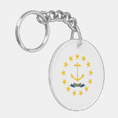 Vlag van Rhode Island Sleutelhanger (Voorkant Links)