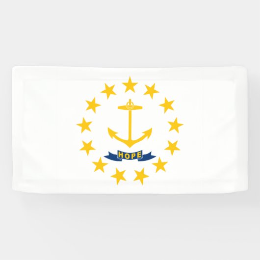 Vlag van Rhode Island Spandoek (Horizontaal)