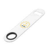 Vlag van Rhode Island Speed Flessenopener (Achterkant Gekanteld)