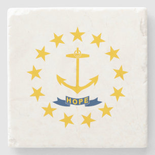 Vlag van Rhode Island Stenen Onderzetter