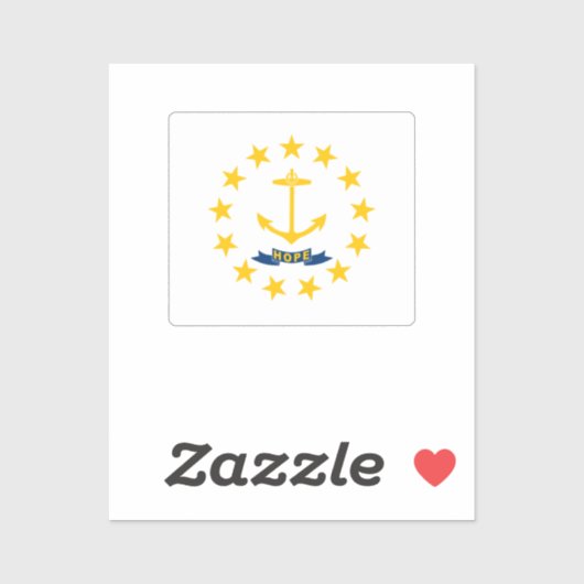 Vlag van Rhode Island Sticker (Vel)