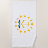 Vlag van Rhode Island Strandlaken (Voorkant)