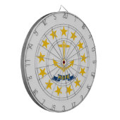 Vlag van Rhode Island (VS-staat) Dartbord (Voorkant Links)