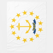 Vlag van Rhode Island (VS-staat) Fleece Deken (Voorkant)