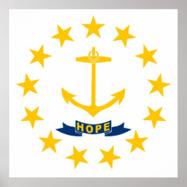 Vlag van Rhode Island (VS-staat) Poster