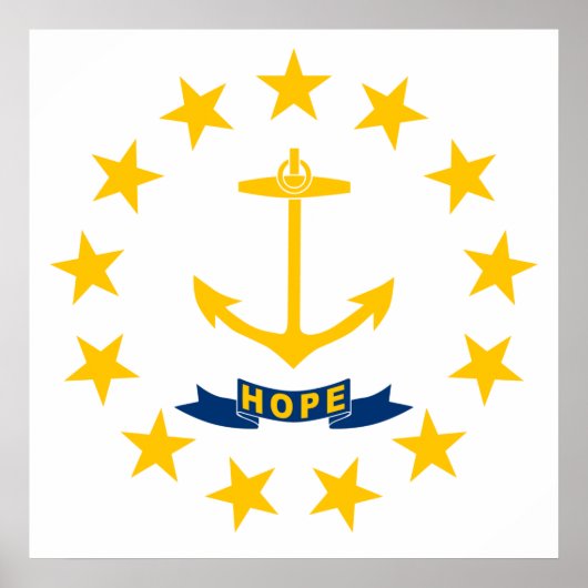 Vlag van Rhode Island (VS-staat) Poster (Voorkant)