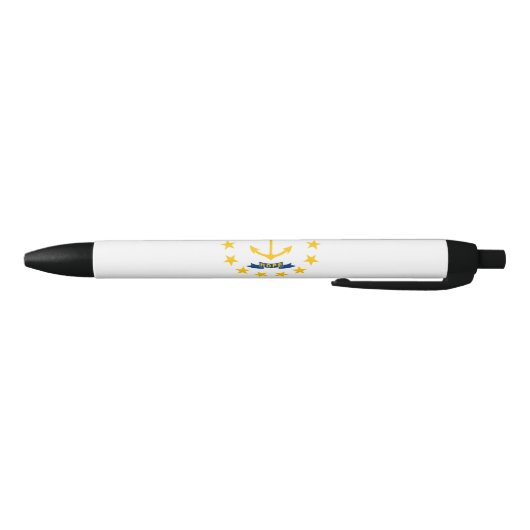 Vlag van Rhode Island (VS-staat) Zwarte Inkt Pen (Bodem)