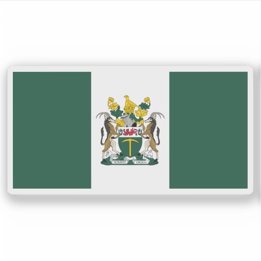 Vlag van Rhodesië (1968-1979), Zimbabwe Sticker (Voorkant)