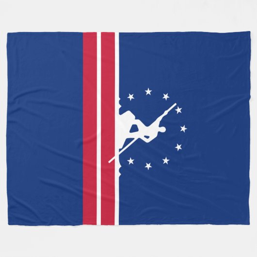 Vlag van Richmond, Virginia Fleece Blanket (Voorkant (Horizontaal))