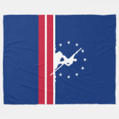 Vlag van Richmond, Virginia Fleece Blanket Deken (Voorkant (Horizontaal))