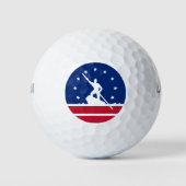Vlag van Richmond, Virginia Golf Balls Golfballen (Voorkant)
