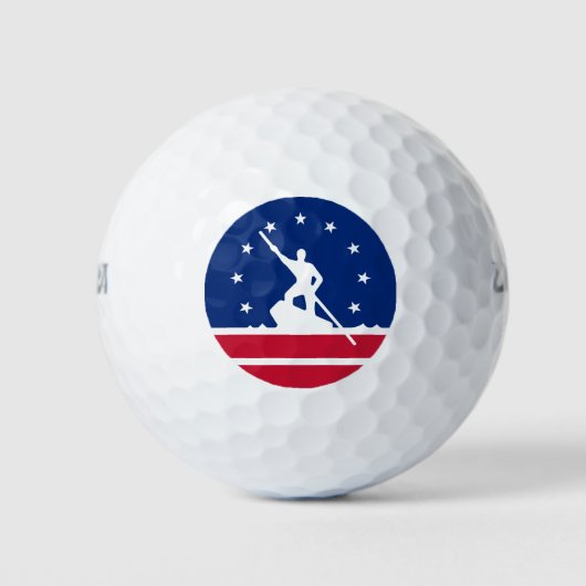 Vlag van Richmond, Virginia Golf Balls Golfballen (Voorkant)