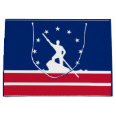 Vlag van Richmond, Virginia Large Gift Bag Groot Cadeauzakje (Voorkant)