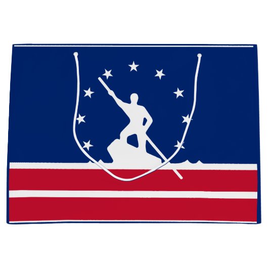 Vlag van Richmond, Virginia Large Gift Bag Groot Cadeauzakje (Voorkant)