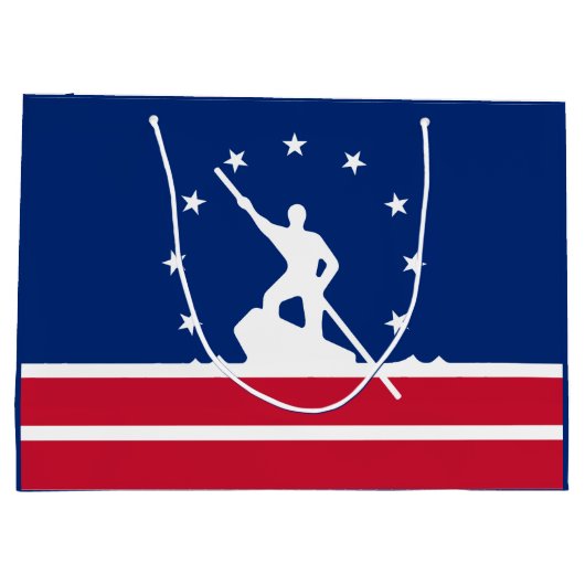 Vlag van Richmond, Virginia Large Gift Bag Groot Cadeauzakje (Achterkant)
