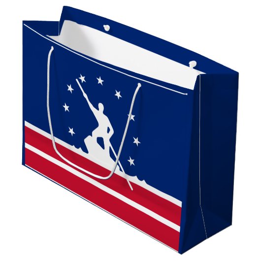 Vlag van Richmond, Virginia Large Gift Bag Groot Cadeauzakje (Voorkant Gekanteld)