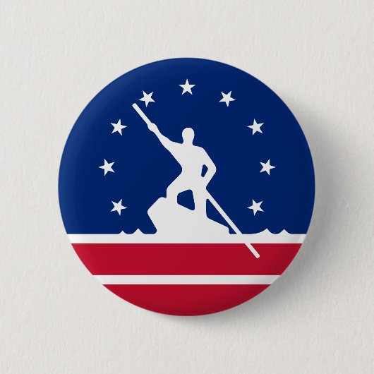 Vlag van Richmond, Virginia Pinback Button (Voorkant)