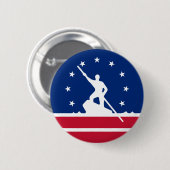Vlag van Richmond, Virginia Pinback Button (Voorkant /achterkant)