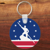 Vlag van Richmond, Virginia Sleutelhanger (Voorkant)