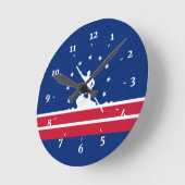Vlag van Richmond, Virginia Square Wall Clock Ronde Klok (Hoek)