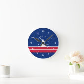 Vlag van Richmond, Virginia Square Wall Clock Ronde Klok (Huis)