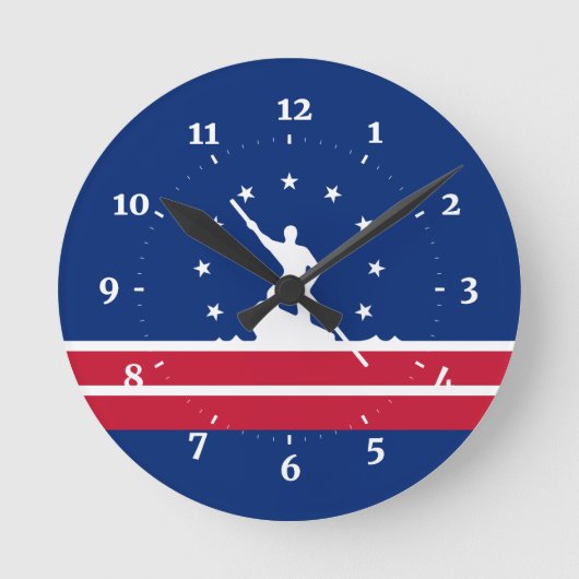 Vlag van Richmond, Virginia Square Wall Clock Ronde Klok (Voorkant)