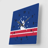 Vlag van Richmond, Virginia Square Wall Clock Vierkante Klok (Hoek)