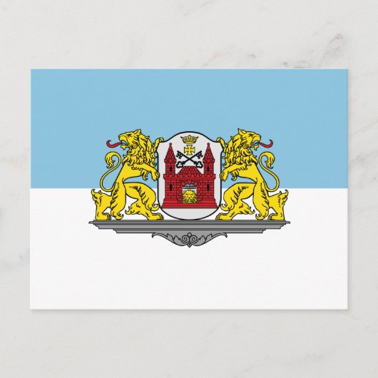 Vlag van Riga, Briefkaart Letland (Voorkant)