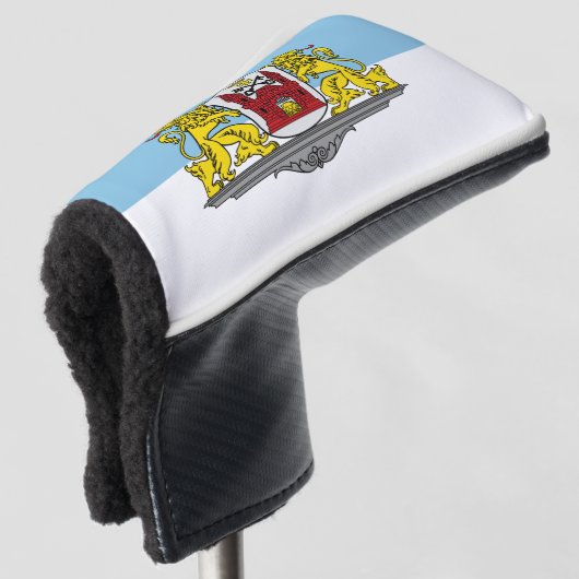 Vlag van Riga, Letland Golfheadcover (3/4 voorkant)