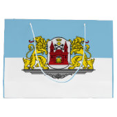 Vlag van Riga, Letland Large Gift Bag Groot Cadeauzakje (Achterkant)