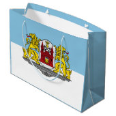 Vlag van Riga, Letland Large Gift Bag Groot Cadeauzakje (Achterkant Gekanteld)