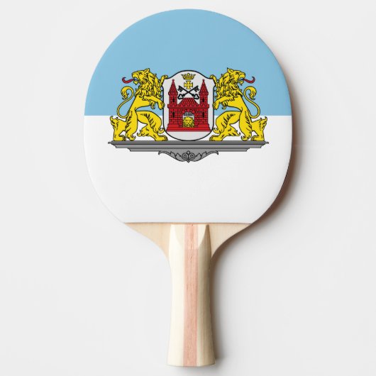 Vlag van Riga, Letland Ping-Pong Paddle Tafeltennisbatje (Voorkant)