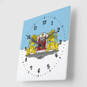 Vlag van Riga, Letse muur-klok Vierkante Klok (Hoek)