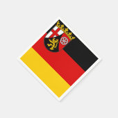 Vlag van Rijnland-Palts Napkins Servet (Hoek)