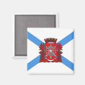 Vlag van Rio de Janeiro (Brazilië) Magneet (Voorkant / Achterkant)