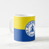 Vlag van Riverside, Californië Koffiemok (Voorkant links)