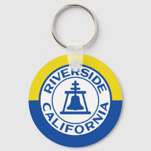 Vlag van Riverside, Californië Sleutelhanger