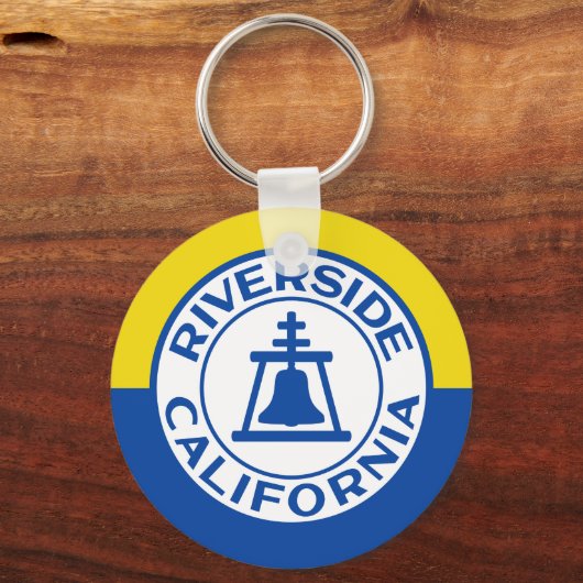 Vlag van Riverside, Californië Sleutelhanger (Voorkant)
